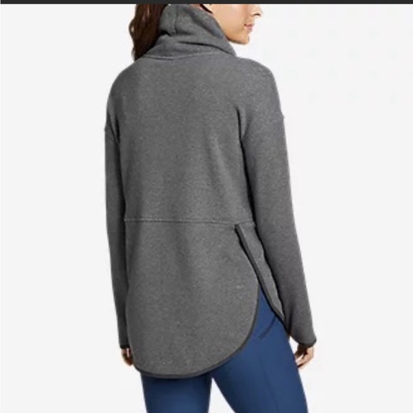 Eddie Bauer Northern Light Plush Funnel Neck Sweatshirt Sz S - Picture 2 of 16